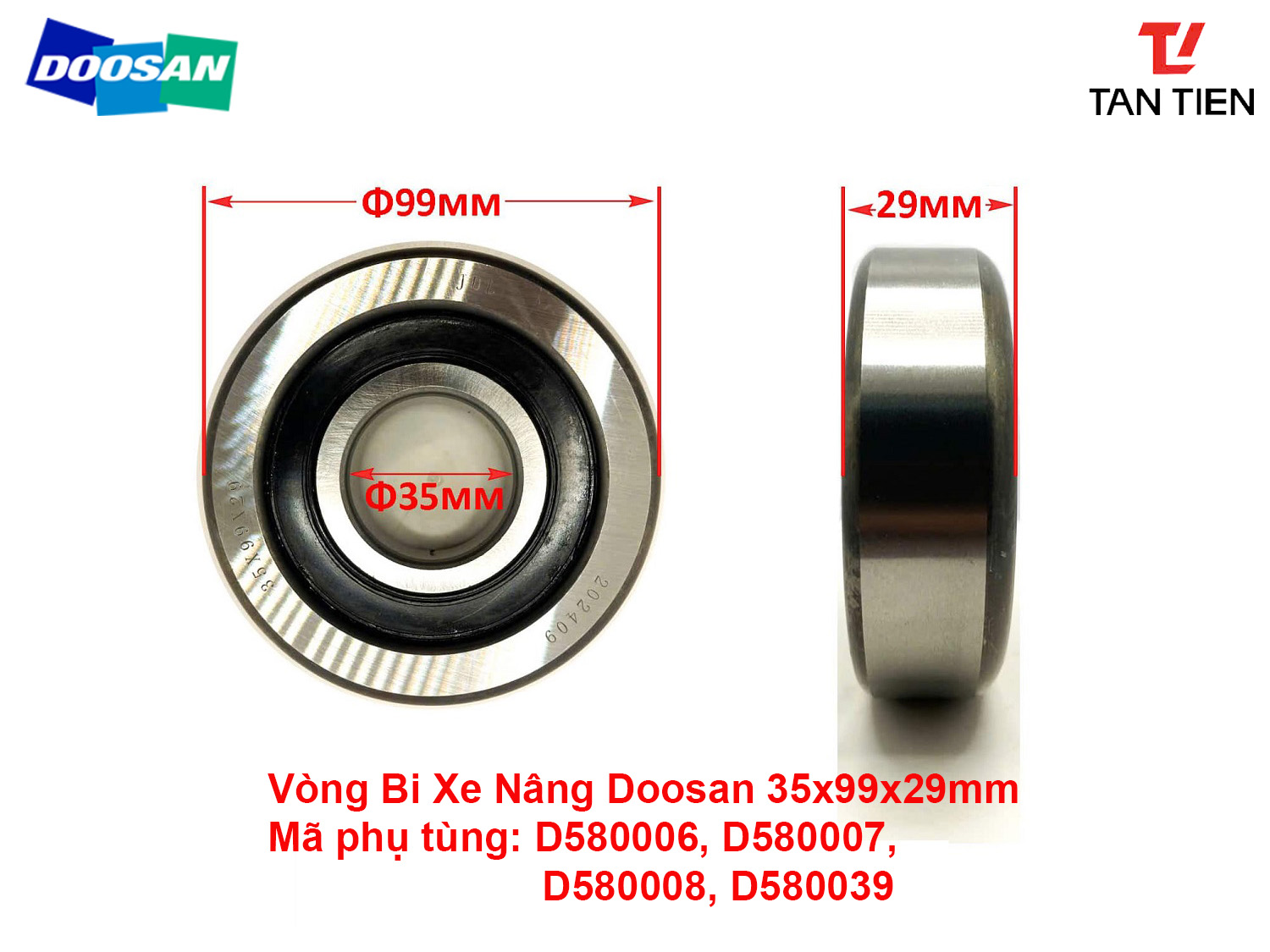 Vòng Bi Doosan 35x99x29